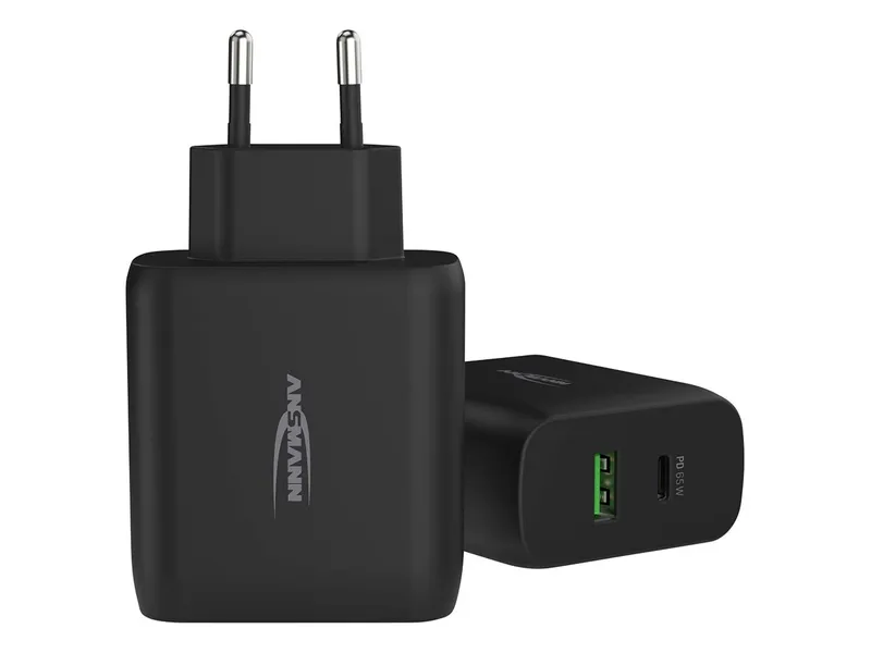 Ansmann USB-Ladegerät "Home Charger HC265PD", 3,25 A, 65 W, USB-A/-C, schwarz – Produktbild 1 von 1