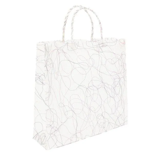 El Puente El Puente Geschenktasche "Fadenspiel" | Fair Trade & Handmade aus Bangladesch, Rosa, – Produktbild 2 von 2