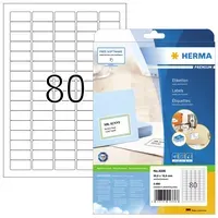 Herma Herma Premium weiß 35.6 x 16.9 mm 2000 Etikett(en) (25 Bogen x 80) – Produktbild 2 von 3