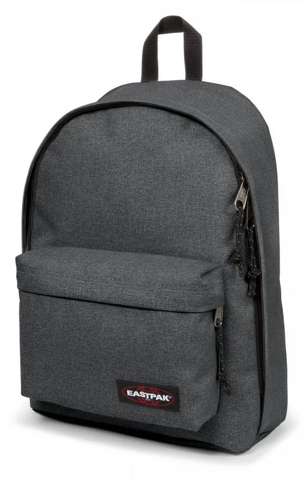 Eastpak Eastpak Freizeitrucksack OUT OF OFFICE, Unisex Cityrucksack, Schulrucksack mit Logo-Aufnäher & 14" Laptopfach, Grau, – Produktbild 4 von 5