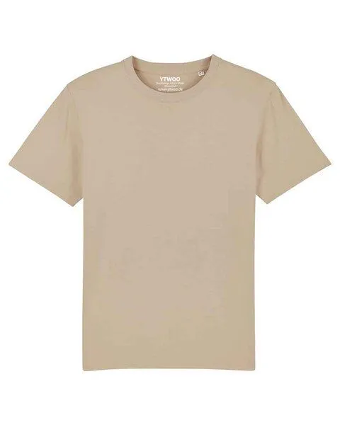 YTWOO YTWOO Herren schweres Bio T-Shirt. Männer Premium Basic Shirt. Heavy Cotton, Wüstensand, – Produktbild 4 von 4