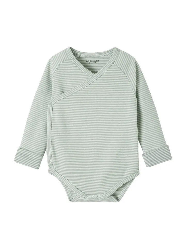 Vertbaudet Vertbaudet Body Mitwachsende Baby Wickelbodys 5er-Pack, Blau|grau, – Produktbild 4 von 4