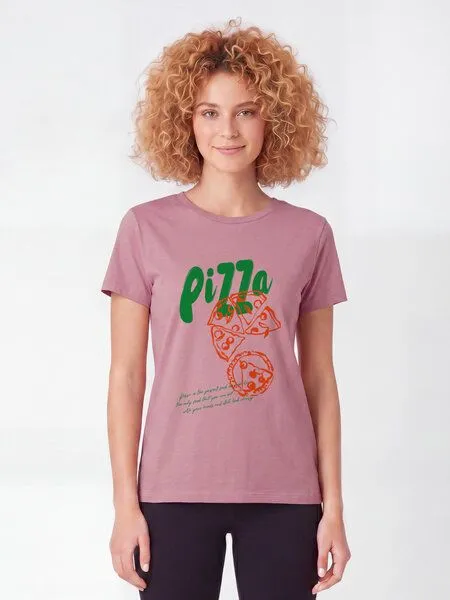 watapparel watapparel T-Shirt Frauen Pizza, Lilac dream, – Produktbild 2 von 2