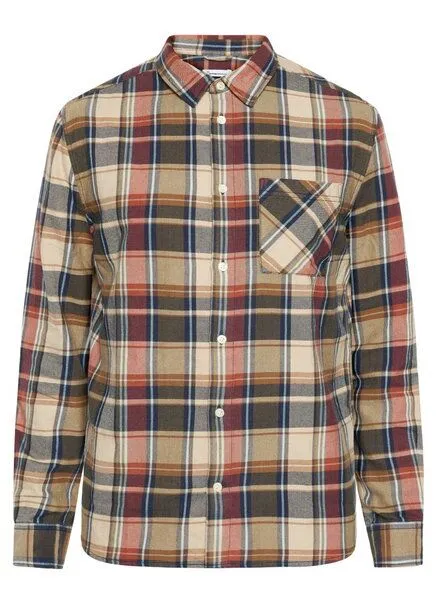 KnowledgeCotton Apparel KnowledgeCotton Apparel Kariertes Hemd CHECKERED SHIRT Flanell aus Bio-Baumwolle, Braun (multicheck), – Produktbild 5 von 5