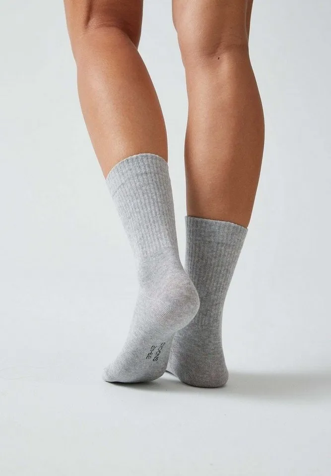 SNOCKS Tennissocken Cleane Sportsocken (4-Paar) aus Bio-Baumwolle, stylish für jedes Outfit, Grau, – Produktbild 5 von 5