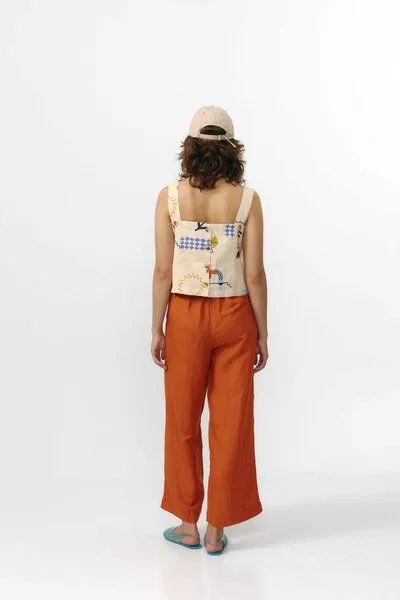 SUITE13LAB Suite13lab Cropped-Top ODIEL im Holiday-Print, Beige, – Produktbild 3 von 3