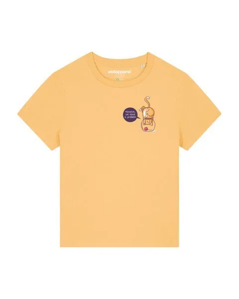 watapparel watapparel T-Shirt Frauen Funny Cat, Nispero, – Produktbild 1 von 4