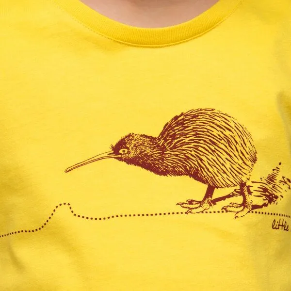 little kiwi little kiwi Kinder T-Shirt, "Kiwi", Maiz Yellow – Produktbild 2 von 2