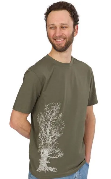 Life-Tree Life-Tree Organic Fairwear Shirt Men Pine Tree, Grün, – Produktbild 3 von 4