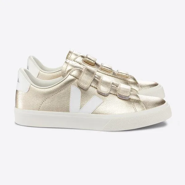 Veja Veja Klett- Sneaker Damen - Recife Logo Chromefree, Rose (platine white), – Produktbild 1 von 4