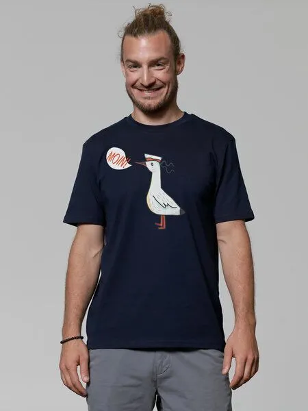 watapparel watapparel T-Shirt Unisex Moin Seagull, French navy, – Produktbild 2 von 3