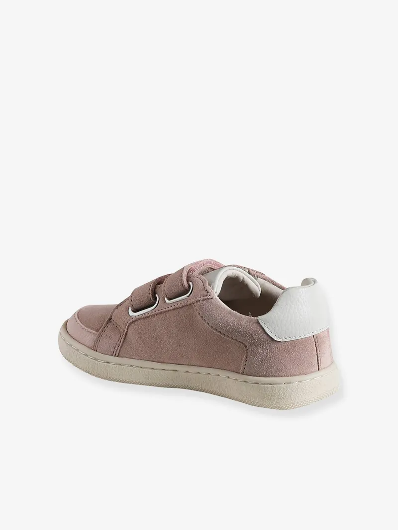 Vertbaudet Vertbaudet Kinder Ledersneakers mit Stern und Anziehtrick, Hellrosa, – Produktbild 3 von 4