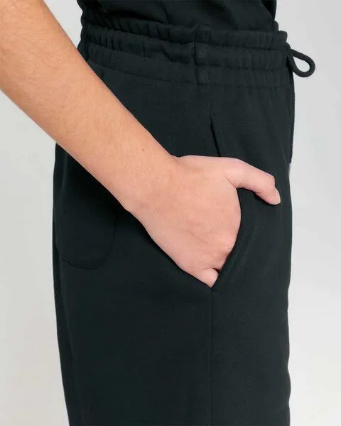 YTWOO YTWOO Sweatshorts, Joggingshorts aus 100% Cotton (Bio) - Organic Carded, Fair Trade, Schwarz, – Produktbild 3 von 4