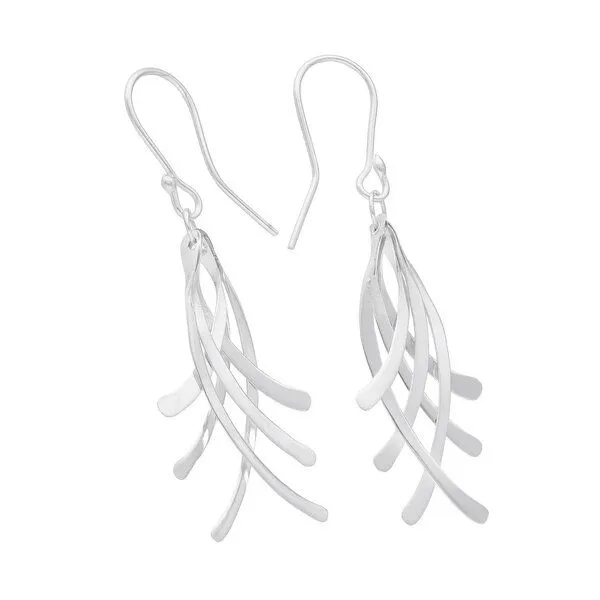 pakilia pakilia Silber Ohrringe Streifen kreuzend Fair-Trade und handmade – Produktbild 3 von 4