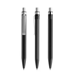 prodir prodir QS50 PMS Push Kugelschreiber, Black-Silver satin finish – Produktbild 1 von 1