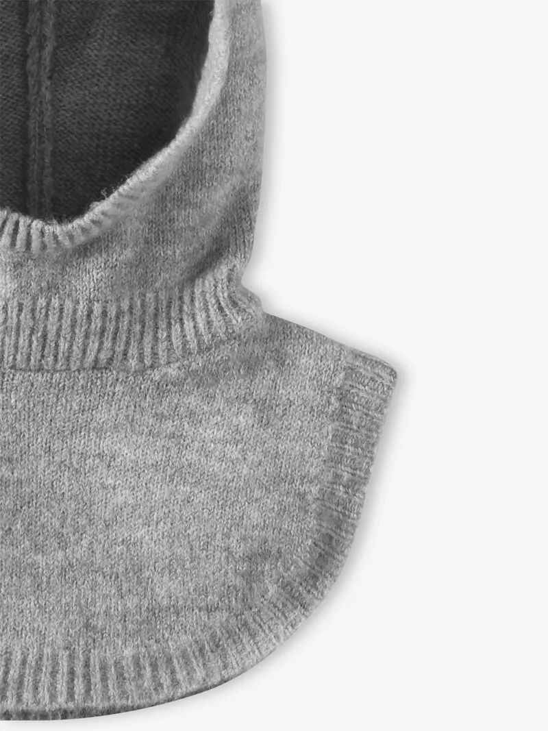 Vertbaudet Mädchen Baby Schalmütze mit Teddyohren, Grau meliert, – Produktbild 2 von 2