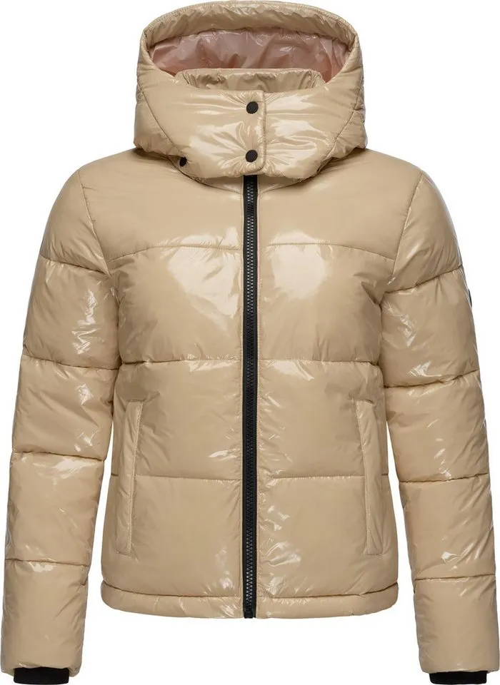 ragwear ragwear Steppjacke Roobie super stylische, gänzende Damen Winterjacke, Braun, – Produktbild 4 von 5