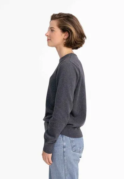 MELA MELA Feinstrick Pullover Dhana, Anthrazit melange, – Produktbild 2 von 4