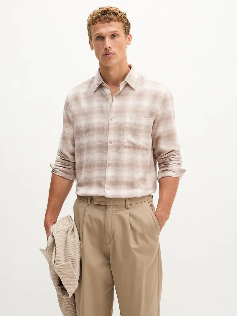 Marc O'Polo Marc O'Polo Shirt Check Beige - Größe M, Multicolour, – Produktbild 2 von 5