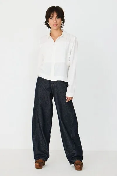 SKFK SKFK Langarm-Bluse KASILDA, White, – Produktbild 3 von 3