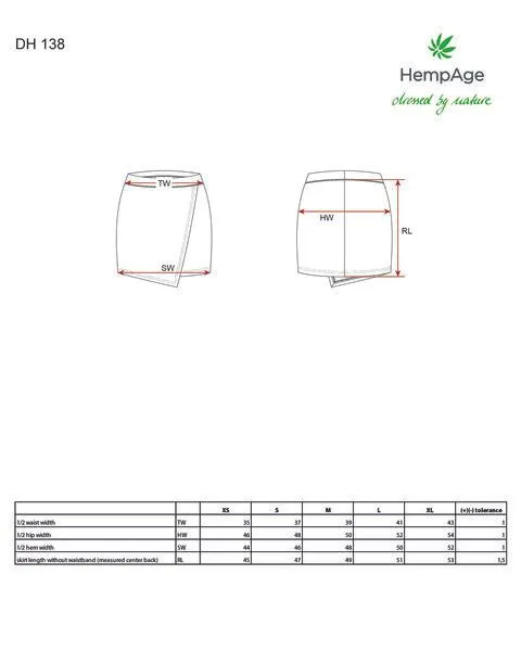 HempAge HempAge Asymmetrischer Rock in Wickel Optik Hanf/Biobaumwolle, Ocean (blau), – Produktbild 1 von 4
