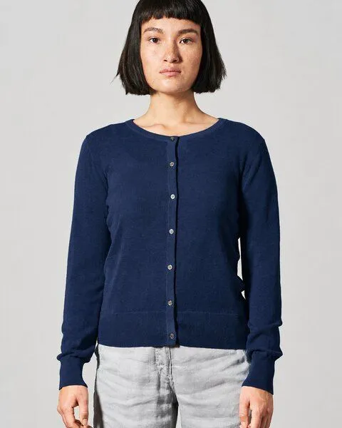 HempAge HempAge Cardiganjacke Damen Hanf/Biobaumwolle, Navy (blau), – Produktbild 2 von 4