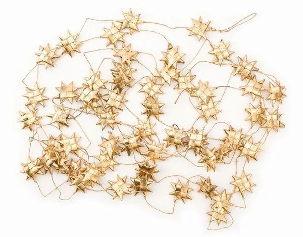 El Puente El Puente Weihnachtssternkette | Fair Trade & Handmade aus Bangladesch, Gold, – Produktbild 1 von 1