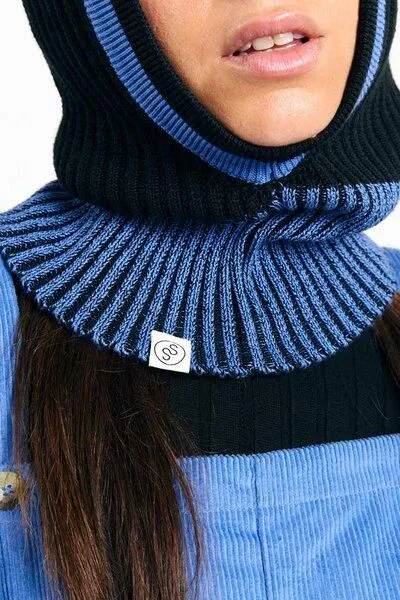 SUITE13LAB SUITE13LAB REGINA BALACLAVA BICOLOR BLACK, Schwarz, – Produktbild 4 von 4