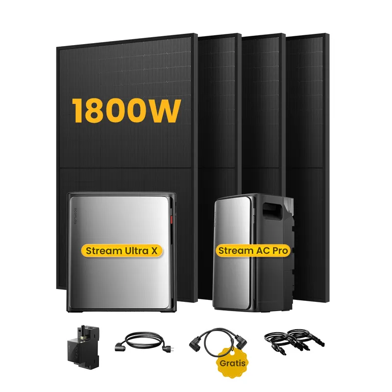 EcoFlow EcoFlow Stream Ultra X, All-in-One Speicher für Balkonkraftwerke, mit 4 x 450 Bifaziale Solarmodule, by Powerness (deal) - Stream Ultra X + Stream AC Pro | 5760Wh / 1 x Smart Meter / Selbstabholung – Produktbild 1 von 1