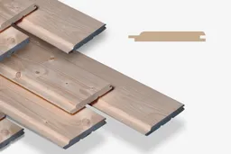woodstore24 Fassadenverkleidung aus Fichte/ Tanne - Massivholz, 14 x 121 x mm, Rundprofil (PE = 6 Stk.) - Länge: 5,10 m – Produktbild 1 von 1