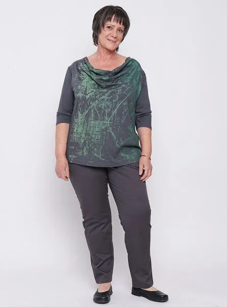 Peaces.bio - handbedruckte Biomode Peaces.bio - handbedruckte Biomode Wasserfallshirt Wasserzauber – Produktbild 4 von 4