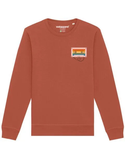 watapparel watapparel Sweatshirt Unisex Rainbow Cassette, Heritage brown, – Produktbild 1 von 3