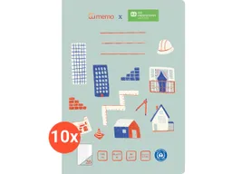 Memo 10 er Pack memo x SOS-Kinderdörfer weltweit Schulheft DIN A4, 16 Blatt, Lin. 26 – Produktbild 1 von 1