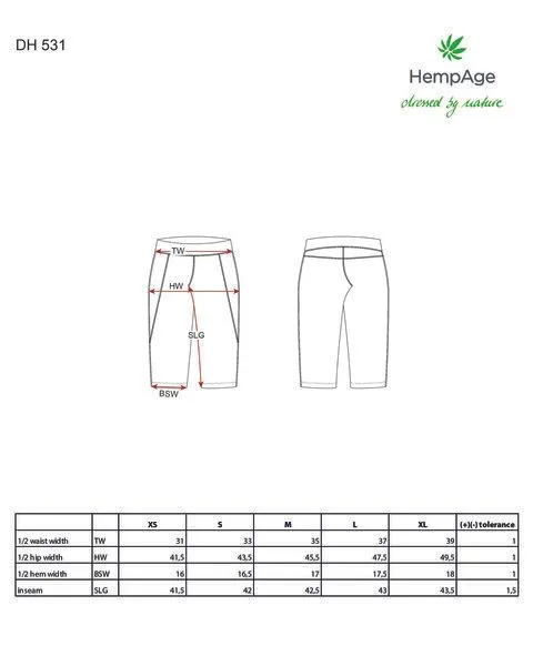 HempAge HempAge Yoga Leggins Hanf/Biobaumwolle, Black (schwarz), – Produktbild 4 von 4
