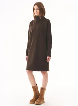 ORGANICATION ORGANICATION Damen vegan Pulloverkleid Aus Bio-Baumwolle Espresso – Produktbild 1 von 1