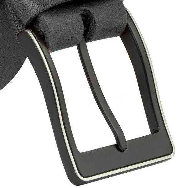 Simaru Simaru Ledergürtel MONTPELLIER 35mm / Leder pflanzlich gegerbt-EU, Schwarz, – Produktbild 2 von 4