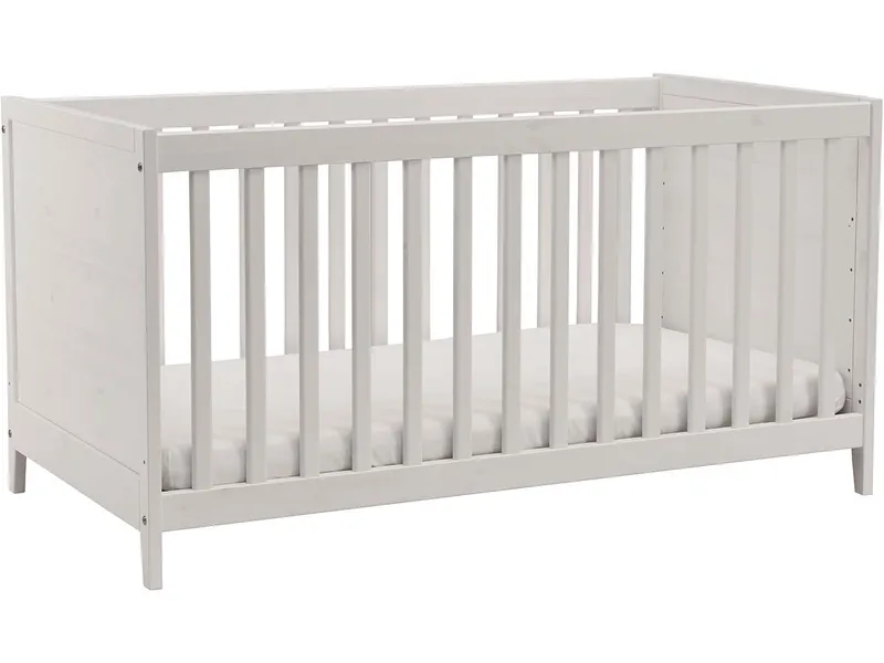 Babybett "Solvita" 120x70 cm, Kiefer weiß – Produktbild 1 von 1