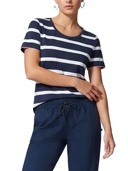 Ammann Ammann T-Shirt Damen T-Shirt Mix Women (Stück, 1-tlg) reine Baumwolle, Streifen-Design, Rundhalsausschnitt – Produktbild 1 von 1