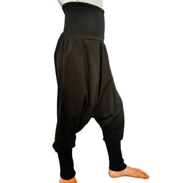 liebewicht liebewicht Weite Hose Yogahose Pumphose für Kinder grün schwarz Gr.122-164, Schwarz, – Produktbild 1 von 4
