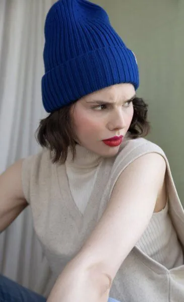 Kiwistories Strickmütze, Blau, – Produktbild 2 von 7