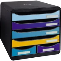 Exacompta Exacompta Schubladenbox 'BEE BLUE Big-Box Maxi' mit 6 Schubfächern, aus Recyclingkunststof – Produktbild 3 von 3