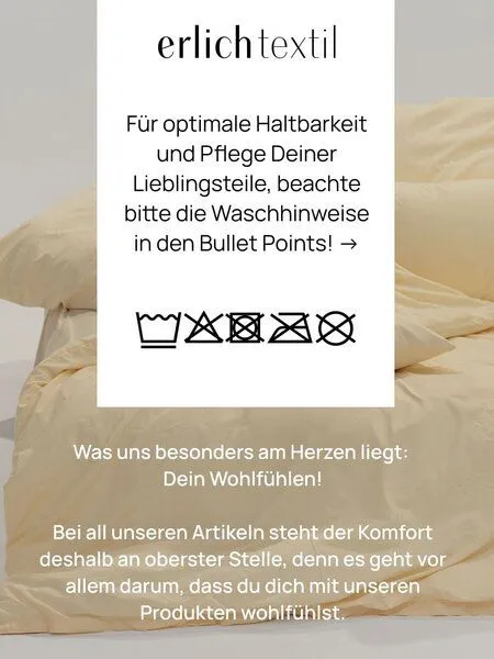 erlich textil erlich textil Fred Kopfkissenbezug aus weicher Bio-Baumwolle, made in Europe, Flieder, – Produktbild 6 von 6