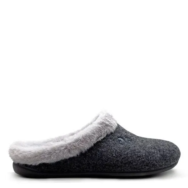 thies thies 1856 ® Rec Soft Slipper, aus rec. Wolle, Grau, – Produktbild 1 von 4