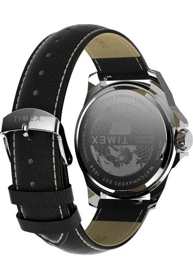 Timex Quarzuhr Essex Ave 46, (1-tlg., Not a set – not applicable to this product), Quarz Analog, Schwarz, – Produktbild 5 von 5
