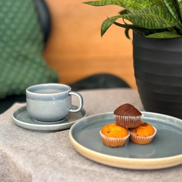 Mäser Mäser Tafelservice 8-tlg. "Candy" Steinzeug, Blau, – Produktbild 4 von 5
