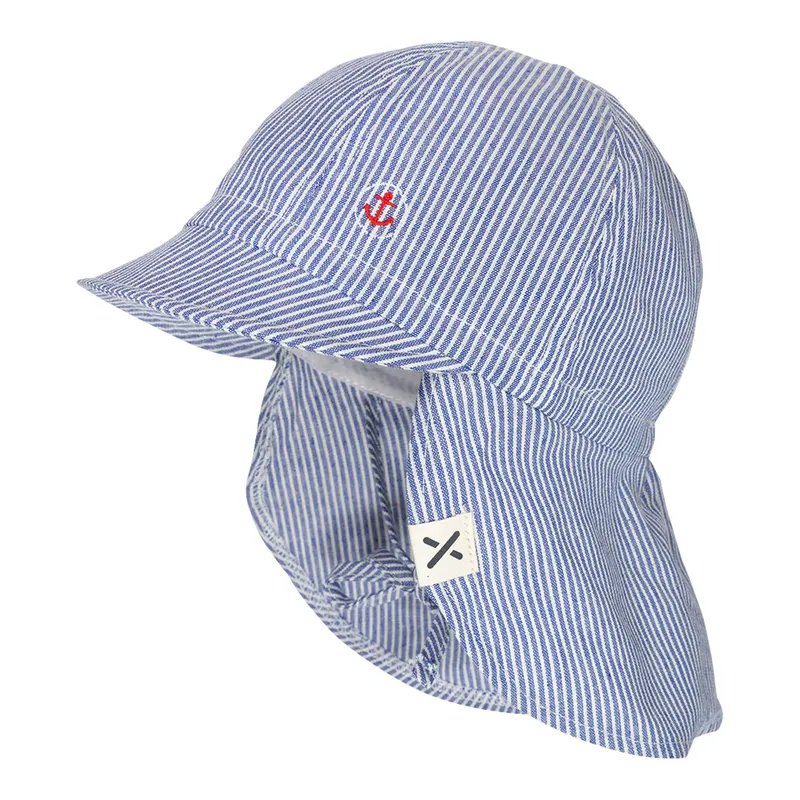 Maximo Maximo Schirmmütze mit Nackenschutz Ringel, Blau, – Produktbild 1 von 1