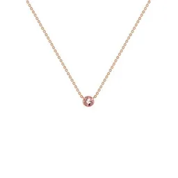 Eppi Eppi Silberne minimalistische Kette mit einem Morganit Glosie – Produktbild 1 von 1