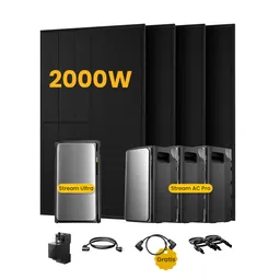 EcoFlow EcoFlow Stream Ultra, All-in-One Speicher für Balkonkraftwerke, mit 4 x 500 Bifaziale Solarmodule, by Powerness - Stream Ultra + 3 x Stream AC Pro | 7680Wh / 1 x Smart Meter / Selbstabholung – Produktbild 1 von 1