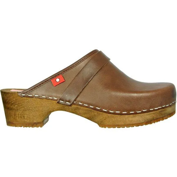 Klox Klox Original Clog - handgemachter Holzclog mit pflanzlich gegerbtem Leder, Braun (cacao), – Produktbild 1 von 3