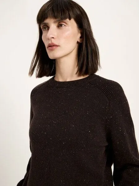 LANIUS LANIUS Cropped Pullover, Bitter chocolate tweed, – Produktbild 4 von 4